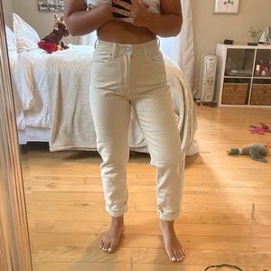 H&M | High Rise Stretch Cream/Tan Jeans